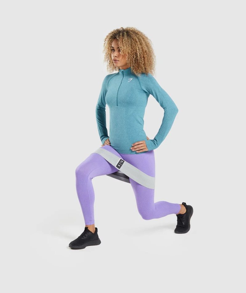 Women's Gymshark Vital Seamless 2.0 Leggings Lavender | CA 358A17